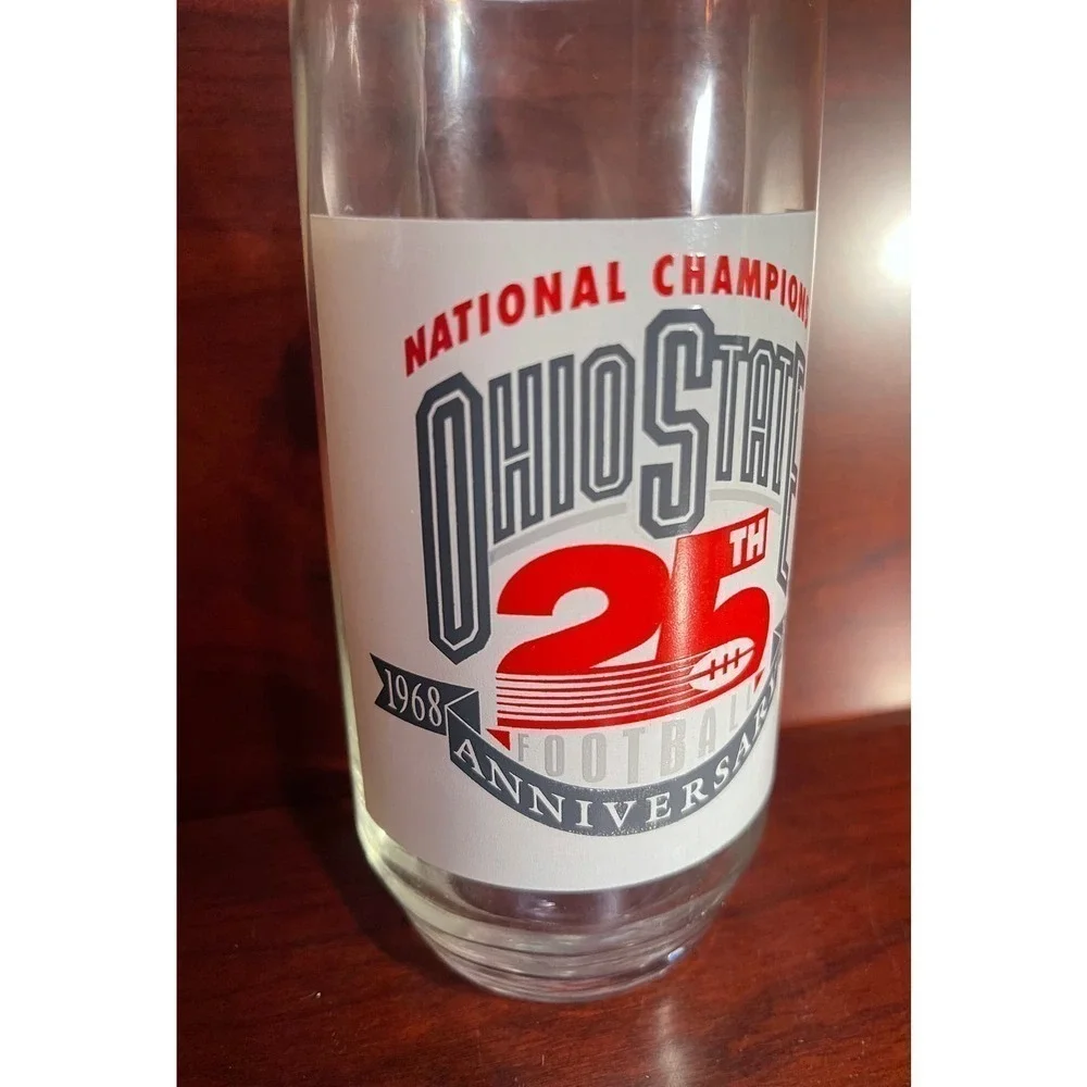 National Champions Ohio State Football glass 25th Anniversary 1968-1993